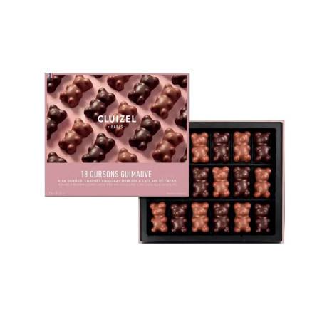 Coffret 18 Oursons Guimauve Noir et Lait Michel Cluizel 175G