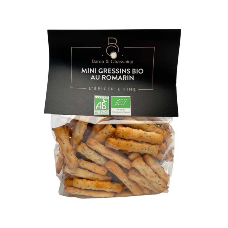 Mini gressins au romarin Bio Baron et Chassaing 150G