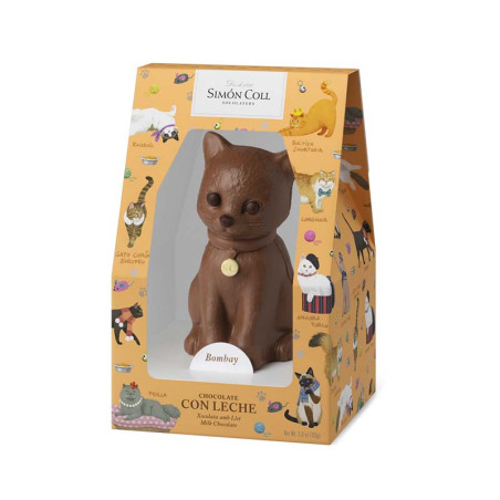 Moulage Chat Chocolat Lait Simon Coll 165G | Chocolat de Pâques