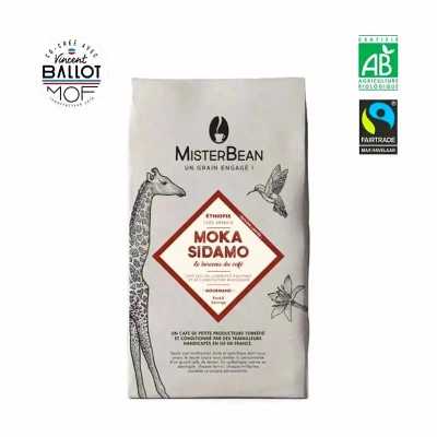 Café en Grains Moka Sidamo 500G Mister Bean Bio & Équitable